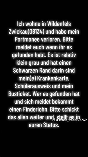 Bitte meldet euch zeitnah es ist wichtig