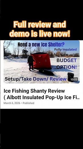 Ice Fishing Shanty Review ( Albott Insulated Pop-Up Ice Fishing Tent) #icefishingreview #icefishing