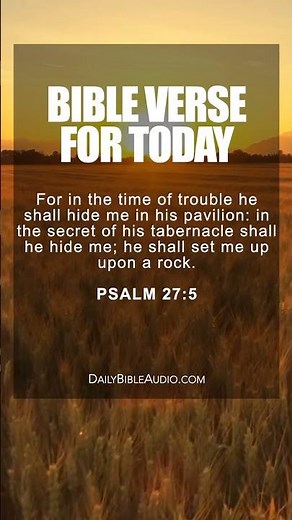 PSALM 27:5 | Blessed Bible Verse For Today (KJV)