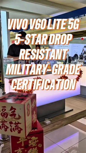 Just got my vivo V60 Lite, and it’s honestly amazing! 🔥 Bold & Confident “Built tough 💪 5-Star Drop Resistance Military-Grade Certified. vivo V60 Lite 5G.” “Drops don’t scare me. 5★ Drop Resistance | Military-Grade Protection.” 🛡️ Strong & Premium “5-Star Drop Resistance meets Military-Grade Certification. Toughness redefined.” “Engineered for durability. Certified military-grade strength.” 😎 Short & Stylish “5★ Tough. Military-Grade Strong.” “Drop-proof confidence. Military-tested durabilit
