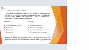 La Boétie, "Discours de la servitude volontaire", Parcours Défendre et entretenir la liberté