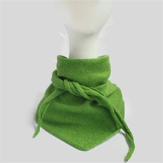 Knit Mini Scarf ~ Cashmere Blend Neckerchief - Etsy