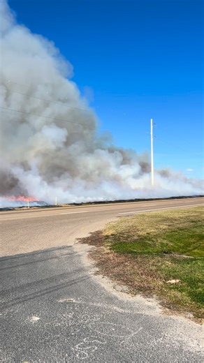 Here's some of the controlled burn that is being conducted by Mustang Island State Park today. This video was shot on State Highway 361, across from Island Park Estates. Park officials are looking at burning 2,000 acres beginning in the area of Corpus Christi Pass and extending north to an established fire break across State Highway 361 from Beach Access Road 2. Check out the post we made on Facebook yesterday for more on the controlled burn. (South Jetty staff video © 2026 by Lee Harrison.) | P