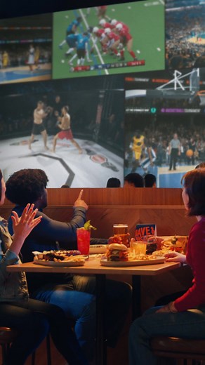 Private game suites or a 40 ft. screen and over 30 massive TV’s? Welcome to the new Dave & Buster’s watch experience. | Dave & Buster's