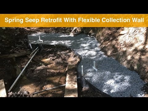 Spring Seep Retrofit With Flexible Collection Wall