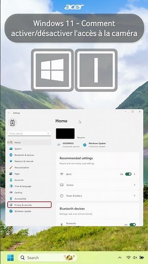 Windows 11 - Comment activer/désactiver l'accès à la caméra