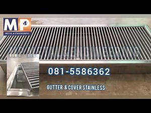 Gutter cover kitchen floor drain รางระบายน้ำห้องครัว ติดตั้งรางระบายน้ำ พร้อมฝาครอบราง