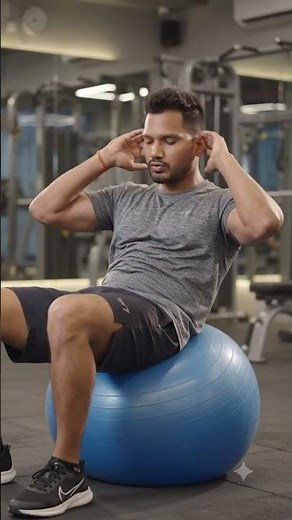 SWISS BALL CRUNCH : 2x Ab range = 2x deeper lines 🔥