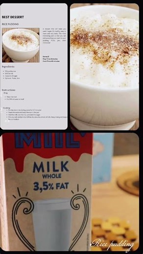 Rice pudding - Video recipe + Text recipe. #healthydessert