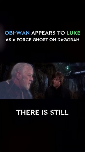 Obi-Wan appears as a Force ghost to Luke