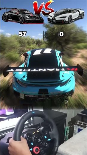 🚀 PORSCHE 911 GT3 🆚 BUGATTI CHIRON 💥 INSANE AIRTIME JUMP! Who Flies Higher! 😱🔥 #shorts