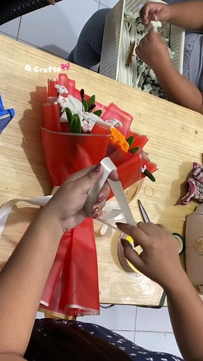 90K views · 727 reactions | Satin ribbon tutorial #bouquet #fuzzywireflower #ribbontutorial | Jazel Joy Delara Sayson | Facebook