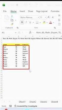 Convert data cell to table best for data entry #excel #mstechtricks