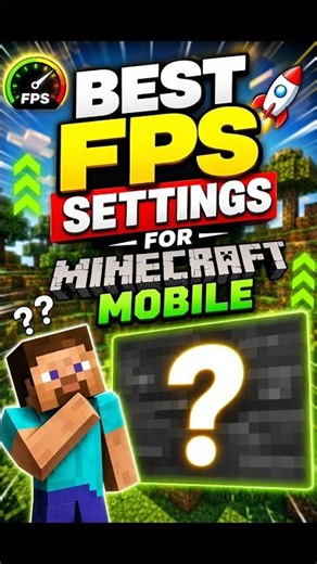 Best FPS Settings for Minecraft Mobile 🚀 😲#minecraft #tipsntricks