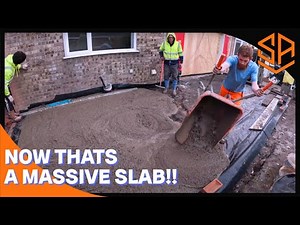 STEP BY STEP CONCRETE SLAB AND INSULATION..BIG EXTENSION BUILD PT 4