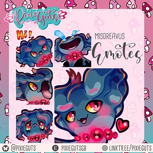 Misdreavus Emote Set - Pokemon Halloween Misdreavus Pog Laugh Hi Hello Love Heart Sad Cry Emotes - Etsy Canada