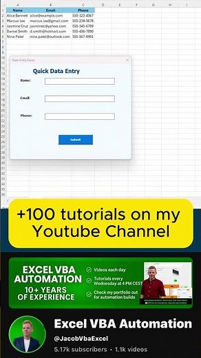 Build an Excel UserForm That Auto-Saves Data (Full VBA Tutorial)