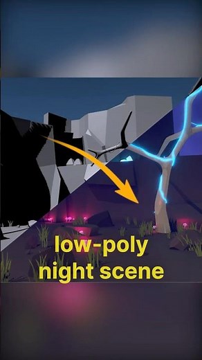 Low Poly Night Scene Setup in Unity #unity #gamedev #lighting #shaders #lowpoly