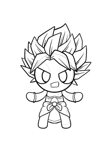 Broly Powerpuff X Dragon Ball | Cartoon Drawing Fanart | วาดการ์ตูน กันเถอะ