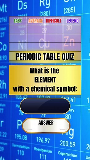 Chemical Symbols: Periodic Table Quiz #quiz #trivia #quizzes #iqtest #quiztime #quizmaster #quizquestions #quizshow #brainteaser #riddle #knowledge #riddletok #riddletime #quiznightclub