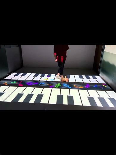 This Interactive projection piano is absolutely mesmerizing #piano #interactive #shorts