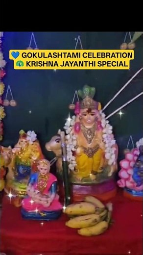 🦚 Gokulashtami Celebration 2026 | Krishna Jayanthi Decorations & Pooja Vlog 💙