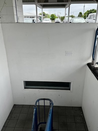 Exploring a Colorful Mural in a Unique Stairwell