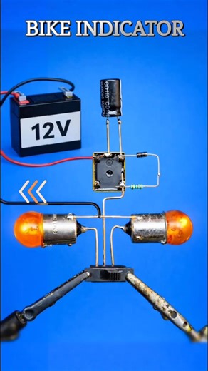 Left And Right Light Bike Turn On And Off Electronic Circuit 12V