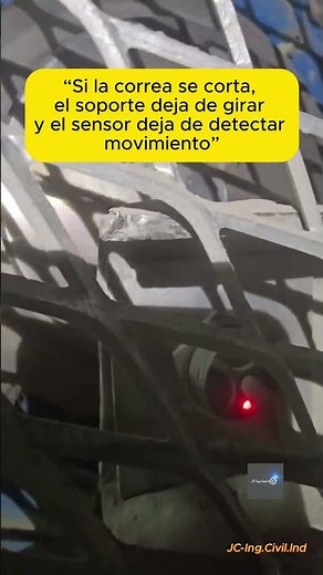 “¿Para qué sirve este sensor inductivo en una correa transportadora?”