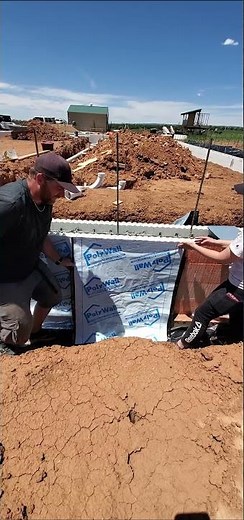 How to apply waterproof membrane to ICF stem wall #icf #diyhomebuild #construction