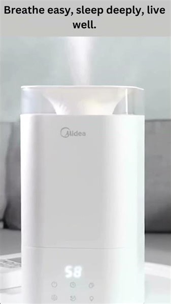 "Experience Serenity: Midea's Smart Control Humidifier -Bliss for Your Bedroom, Home, and Plants!