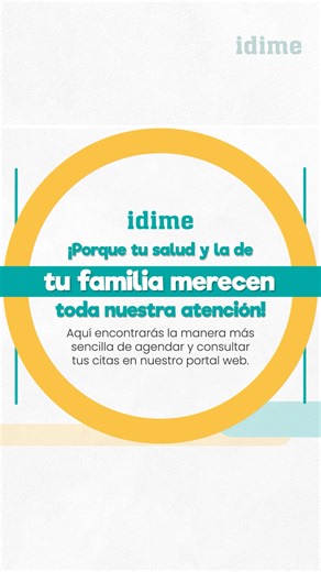 ¡Agendar tus citas en Idime es más práctico de lo que crees!💻 Ahora puedes hacerlo desde la comodidad de tu casa, oficina o donde estés.😉 Ingresa a nuestro sitio web https://cutt.ly/Gr8Mw4Sv y sigue los pasos que te mostramos en este video.📲 ¡En idime, cuidamos tu tiempo tanto como tu salud! 🫂✨ | Idime S.A.