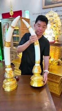 งานแกะสลักรูป งาช้าง ไม้แท้ 3500 #งานฝีมือ #ห้องพระ