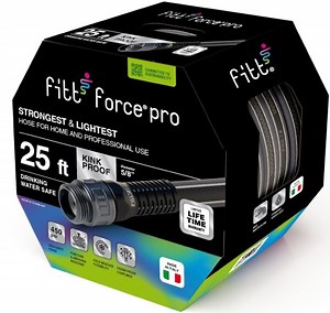 FITT Force Pro 5/8" x 25' Heavy Duty Commercial Grade Garden Hose - Walmart.com