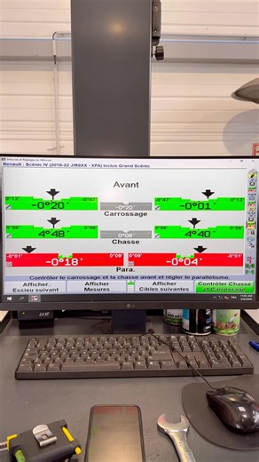 🔧 Parallélisme de précision chez Néoservicepneus !Aujourd’hui, réglage du parallélisme.