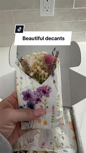 I really can’t convey how much I loved this package! I almost didn’t want to open my samples! Heather you are truly so artistic and thoughtful 💗@Heather • centeredscents.com #perfumetok #fragrancetiktok #perfumesamples #decants