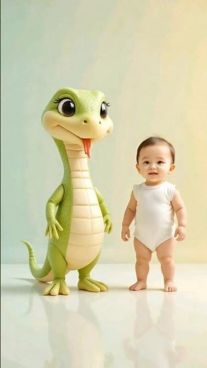 Funny Baby & Lizard Dance Together 😂🦎 | Cutest Dance Video Ever!