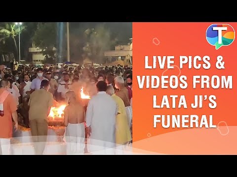 Lata Mangeshkar Funeral: Live pictures & videos from the legendary singer's last rites