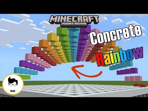 Minecraft PE CONCRETE RAINBOW WAVE MACHINE! (PE/Xbox/Windows10/Switch)