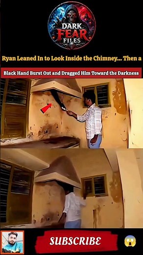 😨 Ryan looked into the chimney...Then a black hand grabbed him. #ghostencounter #creepy