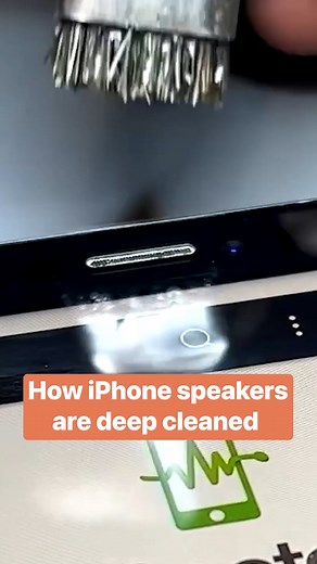 This is how iPhone ear speakers are deep cleaned. #iphone #deepcleaned #cleaning #cleaninghacks | Insider Tech