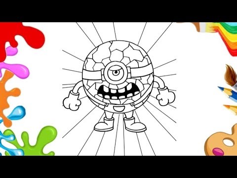 Mega Minion Jerry Drawing & Coloring | One-Eyed Rocky Minion Art for Kids