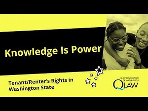 Knowledge is Power: Tenant/Renter's Rights in Washington State