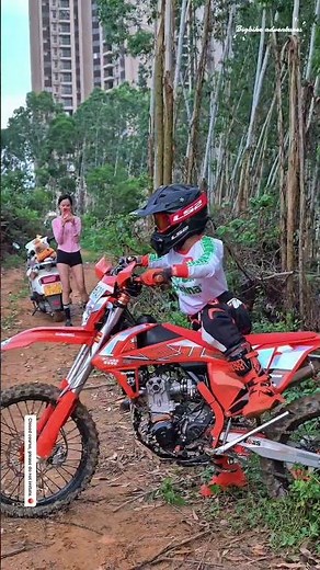 Tiny potato went to play in the mud! Epic dirt bike progression 😜 #dirtbike #girlrider #enduro