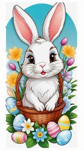 How to draw the Easter Bunny step by step