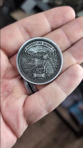 First experiment with the new new x tool F1 laser engraver making coins
