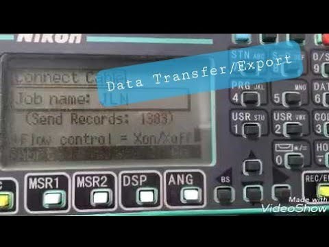 Data Downloading in Nikon Total Station | Nikon Total Station| Transit |Data Export | Data Transfer