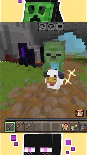 Um ZUMBI BEBÊ montado numa GALINHA no evento do FILME do Minecraft!