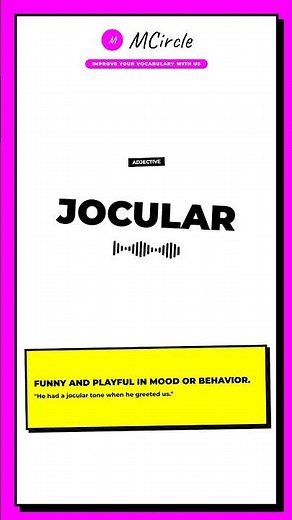 Learn English: What is Jocular? | Vocabulary Shorts
