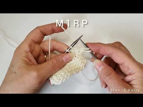 How to knit the M1RP or make 1 right purl stitch